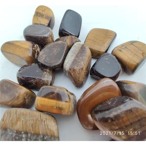 100g 2-4cm Polished Stones Natural Tiger Eye Crystal Rough Stones Rock Specimen Natural Stones and Minerals