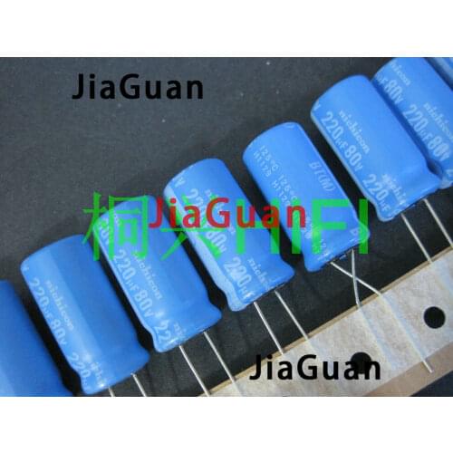 20pcs NICHICON BT 80V220UF 12.5X25MM electrolytic capacitor bt 125 degrees 220uF/80v military industrial capacitor 220UF 80V