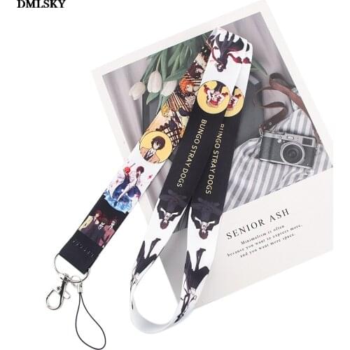 24pcs/lot MD095 DMLSKY Anime Lanyard Keychain keys Badge ID Card Mobile Phone Rope Neck Straps Accessories Gifts