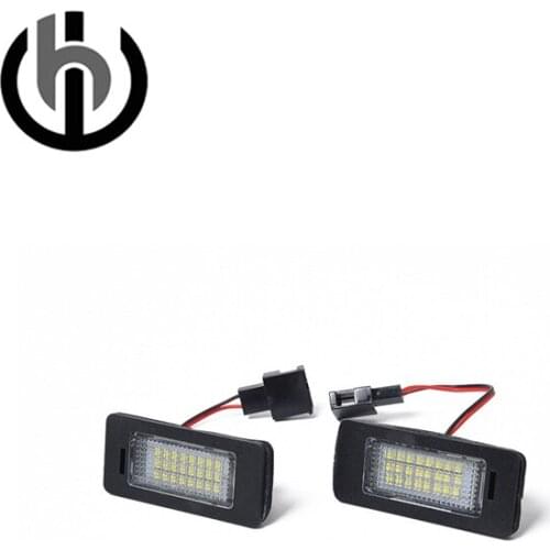 2x LED 24 SMD License Number Plate Light Lamp Bulbs No Error For Porsche Panamera 2010+ For Seat Alhambra Ibiza / ST MKV