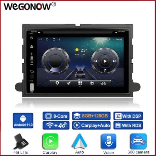 360 Carplay IPS Android 10.0 6GB+128GB Car DVD Player GPS WIFI Bluetooth RDS Radio For Ford Fusion Explorer F150 Edge Expedition