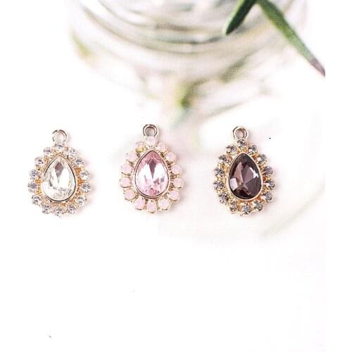 5pcs/lot Alloy Rhinestone Gold Pearls Small Hand Pendant Buttons Ornaments Jewelry Earrings Choker Hair DIY Jewelry Accessories