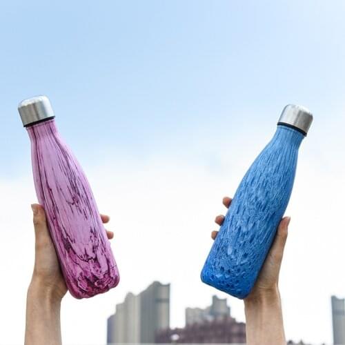 500ml Water Bottles Double-Wall Insulated Vacuum Flask Stainless Steel Water Bottle BPA Free Thermos for Sport Free shipping
