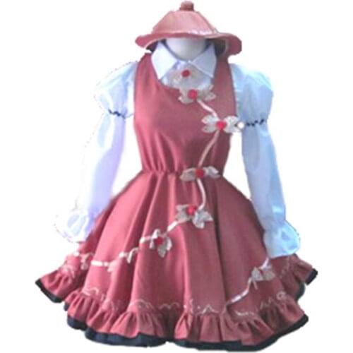 Touhou Project Cosplay Costume Green Dresses with hat