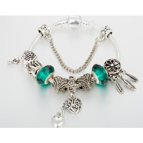 ANNAPAER Trendy Charm Bracelet Bead With Dreamcather Dream Cather DIY Jewelry Bracciali Donna Gift Custom made for Women B19076