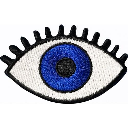 Blue Eye Embroidery Patches Iron on Sewing for Clothing Cartoon Embroidered Patch for Jackets Wholesale Applique Free Shipping
