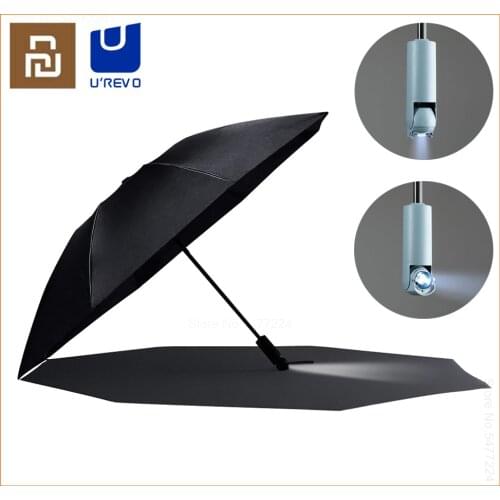 Youpin UREVO LED Reverse Automatic Folding Umbrella Windproof Car Business parasol UV Umbrella Flashlight Female Male For Gift