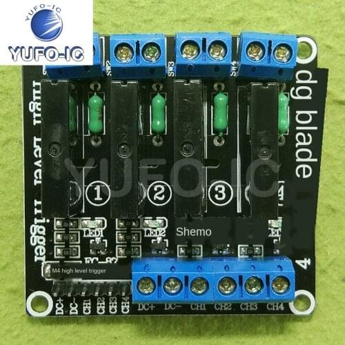 Free Ship 3pcs 4-Way Relay Module 5V High Level Trigger Solid-State Relay Module 250v2a with Fuse