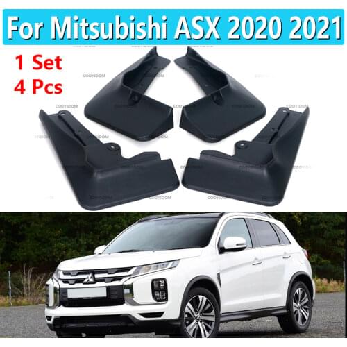 1Set 4 Pcs Car Accessories Mudguards Car Parts Car Splash Guards Mud Flaps Fender For Mitsubishi ASX 2020 2021