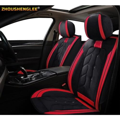 ZHOUSHENGLEE Front Rear Luxury Leather car seat covers For nissan navara d40 primera p12 audi a5 sportback lifan x60 toyota wish
