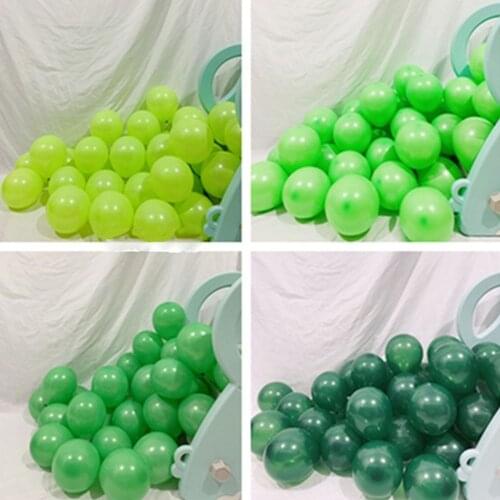 30pcs 5/10inch Green Round Latex Balloons Birthday Christmas Party Decorations Adult Helium Baloons Wedding Baby Shower Supplies