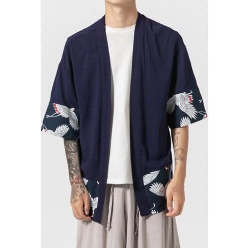 Japanese Kimono Man Traditional Japanese Kimonos Cardigan Kimono Men Yukata Men Japanese Male Kimono Streetwear Haori FF2677
