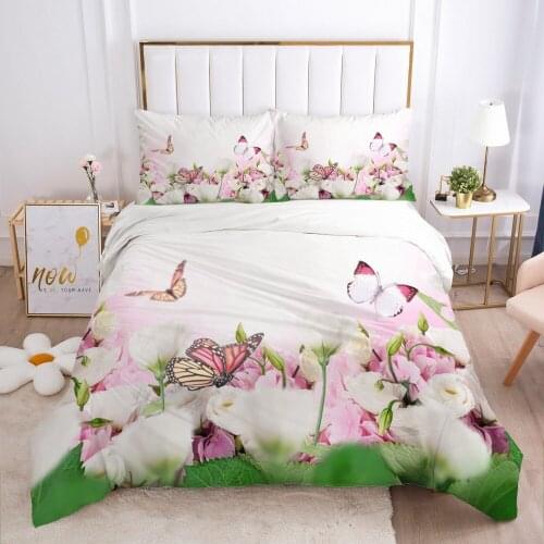 3D Nordic Flowers Design Bedding Sets Duvet Covers Sets Comforter Bed Set Quilt Cover Comforter Case Quilt Cover Bedclothes