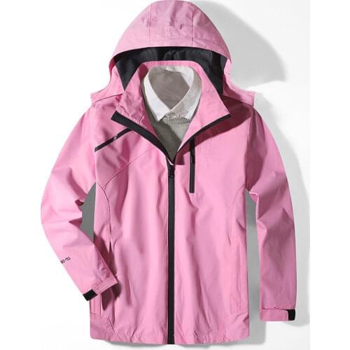 Womens Casual Waterproof Windproof Jacket Hooded Coat Spring Autumn Breathable Tourism Mountain Windbreaker Jackets Female