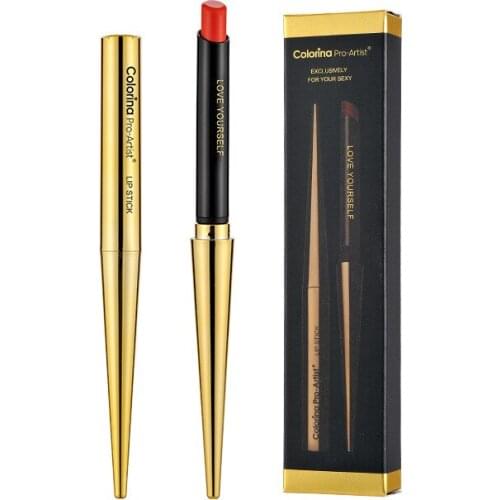 Makeup lipstick moisturizing gold pipe lipstick wholesale matte lipstick private label wholesale makeup Matte