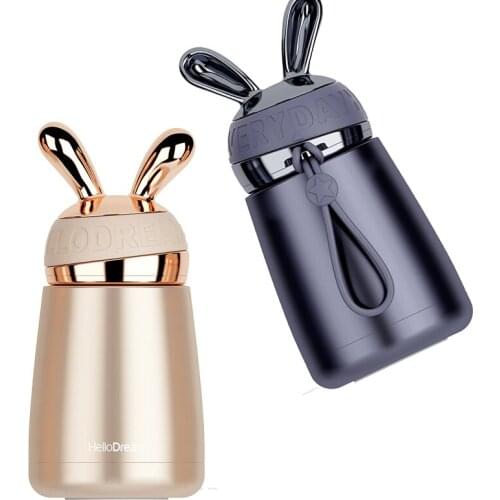 Cute Rabbit Stainless Steel Thermo Cup Insulated Thermos Vacuum Bottle Mini Thermo Mug Fashion Students Gifts Thermal Bottle