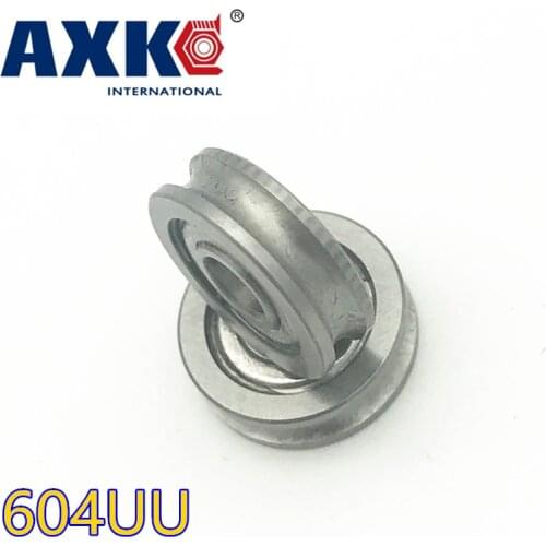 2021 Free Shipping 10pcs U604zz Szu4-13 604uu U Groove Deep Ball Bearing 4x13x4mm Walking Guide Rail Bearings For 3d Printer