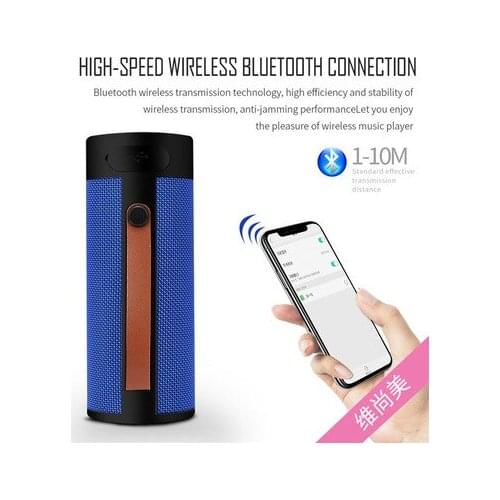 Outdoor riding bluetooth speaker portable bass column wireless waterproof subwoofer FM radio AUX music player hands-free speaker