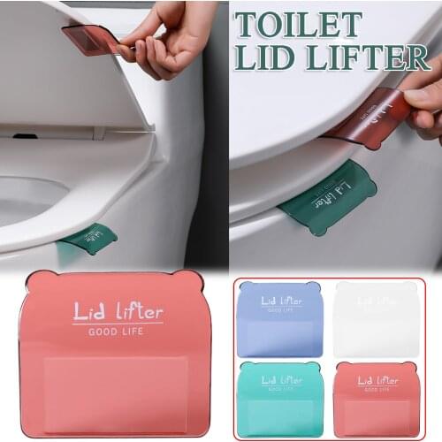 Portable Nordic Transparent Toilet Seat Lifter Toilet Lifting Device Avoid Touching Toilet Lid Handle WC Accessories Free shipp