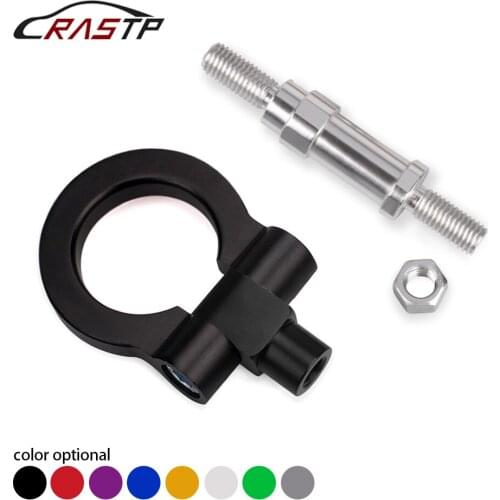 RASTP-Universal Car Billet Aluminum Screw-On Front Auto Tow HooK Ring Kit for Honda FIT 2004 RS-TH008-3