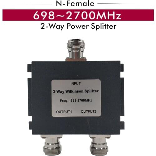698~2700MHz Splitter 2-Way N-Female Splitter Power Divider for Connect 2G 3G 4G Cell Phone Signal Booster Repeater Antenna Cable