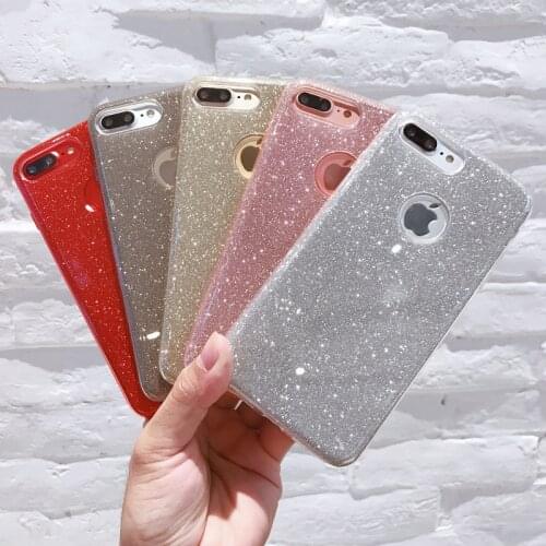 Luxury Stars Glitter Sparkly thickening Soft Case For iPhone 6 6s 7 8 plus Silicone Shockproof Case For X XS Girl TPU Back Cover