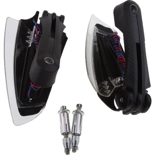 Motorcycle Handlebar Handle Bar Handguards Protection Hand Guard Protector with LED light