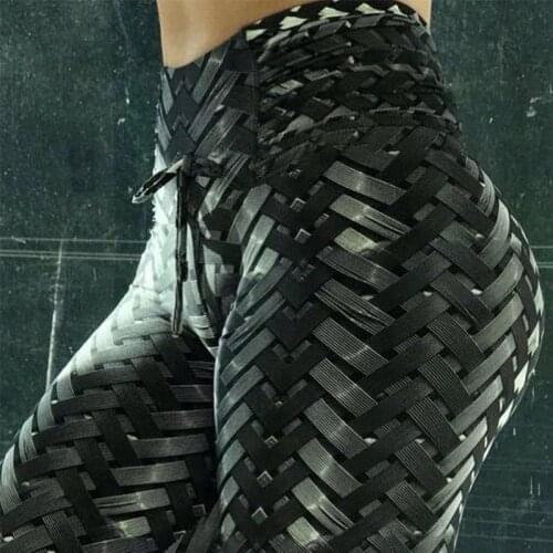 Leaf Print Mesh Stitching Yoga Pants Sports Leggings Tights Fitness Pants Yoga Clothes Women Spodnie Damskie Vintage Pants