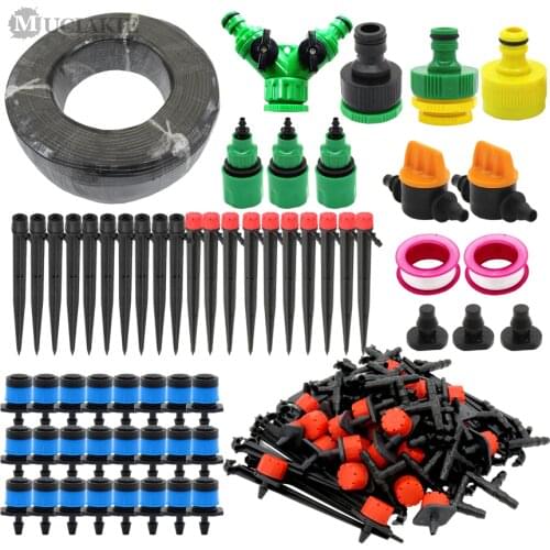 50M 40M 30M 5M Garden Drip Irrgation Kits System Home Automatic Watering Plants Device Adjustable Dripper Fittings Tap Adapter