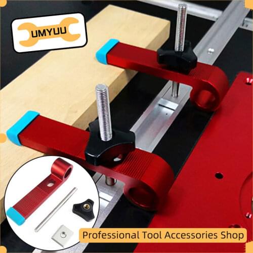 T Track Aluminum Alloy Wood Clamp Rail Slide Slot Stopper M8 Screw Positioning Limiter Miter Clip Fixed Clamp Woodworking Tools