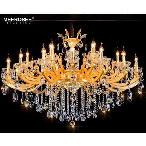 Gorgeous Hotel Crystal Chandelier Light Fixture Classic Golden Project Lustres Crystal Lamp Luminaires Lighting 100% Guarantee