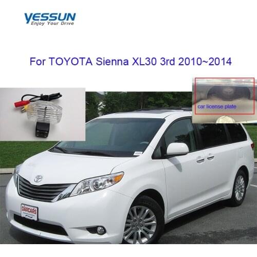 Yessun full glasses CCD Night Vision Car Rear View Reverse Backup Camera For TOYOTA Sienna XL30 3rd 2010 2011 2012 2013 2014