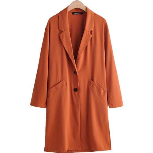 Women Business Suit Collar Two Button zaraing-style za women 2020 sheining vadiming women female trench jacket coat