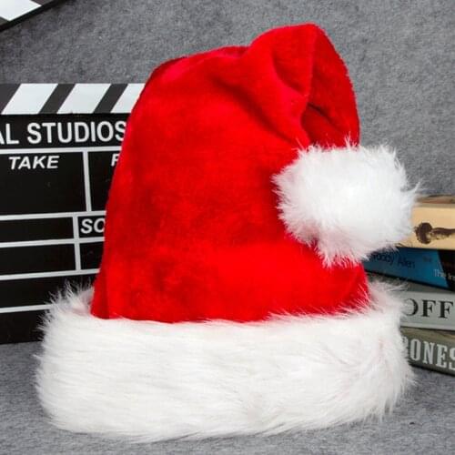 2021 New Year Christmas Cap Thick Ultra Soft Plush Cute Santa Claus Hat Christmas Hats Suitable For Both Adults And Children