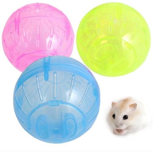 1Pcs Clear Plastic Hamster Ball Safe Sturdy Hamster Exercise Ball Hamster Ball Toy Small Pet Training Toy Supplies Random Color