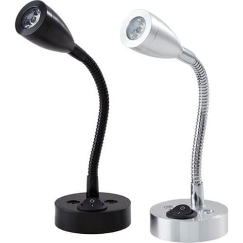 12V wall mounted caravan cruise ship bedside LED bedside universal hose reading light spotlight