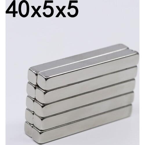 2/5/10/20/50Pcs 40x5x5 Neodymium Magnet 40mm x 5mm x5mm N35 NdFeB Block Super Powerful Strong Permanent Magnetic imanes