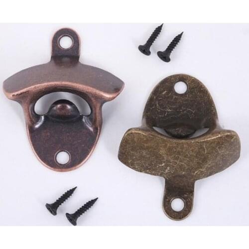 50pcs/lot Kitchen Tools Beer Opener Wall Mounted Retro Bottle Openers Alloy For Home Garden Accessories