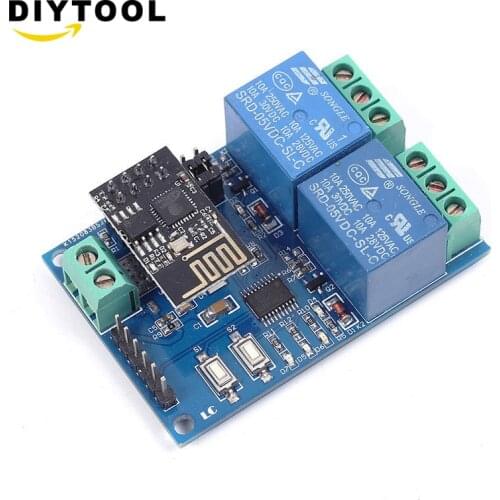 5V 12V ESP8266 ESP-01 2 Channel WiFi Relay Module 2-Channel Relay Module For IOT Smart Home Phone APP Controller