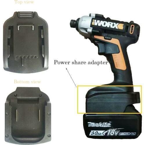 Worx 20V max WA3575/WA3525/WA3578 powershare battery adpater convert for Makita dewalt 18/20V lithium battery