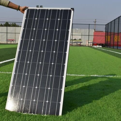 Aluminum Frame 100W Glass Solar Pane l36 solarcell 3.3W/PC for 12V 18V battery charging