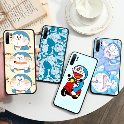 Cute Cartoon Doraemon Robot cat Phone Cases For Huawei P40 P20 P30 lite Pro P Smart 2019 Mate 40 20 10 Lite Pro Nova 5t
