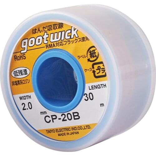 Desoldering Wicks Original Japan GOOT Copper Wire Desoldering Braid Solder Remover Vacuum Sucker BGA Solder Wick Welding Tools