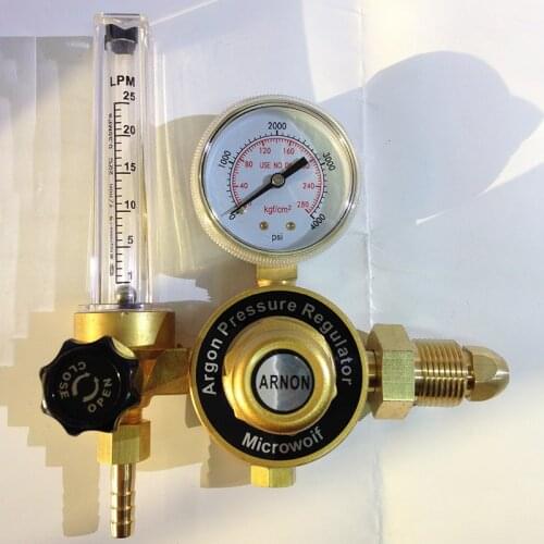 G5/8'' external thread Argon pressure regulator male thread brass pressure reducer