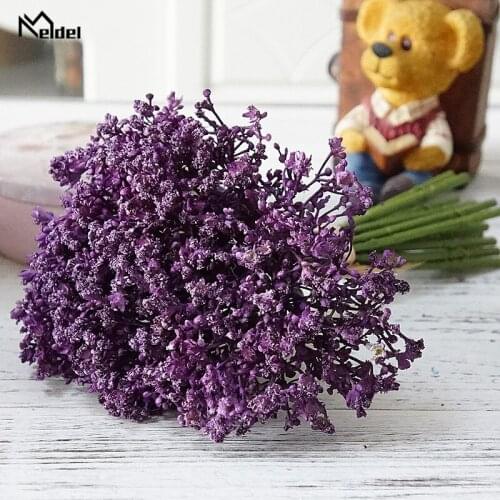 Meldel Artificial Babysbreath Wedding Decoration Flowers Fake Flower Wedding Bouquets Home Decoration Fake Babysbreath Flowers