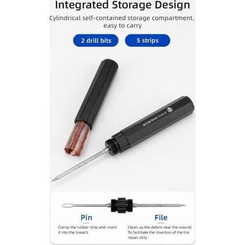 Bicycle Tire Repair Kit Portable Aluminum Alloy MTB Mountain Bike Rubber Strip Car Tyre Puncture Maintain Tool Riding Equipment