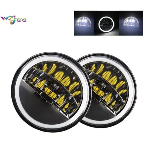 WZJOO Motorcycle Light 4-1/2" 4.5 inch LED Passing Light For Fog Lights Auxiliary Lamp White Halo DRL