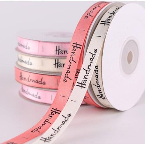 5 Yards Handmade Printed Polyester Ribbon For Bow Craft Wedding Party DIY Decoration Gift Bag Packaging Ribbon