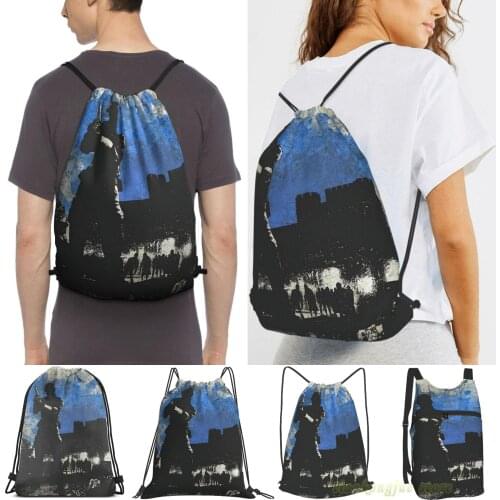 Men Outdoor Travel Drawstring Backpack Bags Leon Kennedy Resi 2 Minimalist Art Women Sports Travel Bag Fitness Swimming Bag
