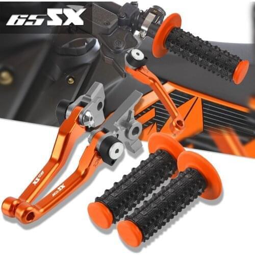 Motocross Non-slip Hand Grips Handlebar Dirt Bike Brake Clutch Levers FOR 65SX 2004 2005 2006 2007 2008 2009 2010 2011 2012 2013